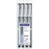 Staedtler 308 WP4 Penna Fineliner, nero | Inchiostro pigmentato impermeabile e indelebile per tratti uniformi - disegno, schizzi & scrittura - Art.-Nr. 308 WP4