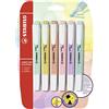 STABILO - Evidenziatore - swing cool Pastel | Pack da 6, Colori assortiti