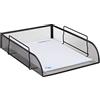 Relaxdays 2X Vaschetta Documenti e Porta-Corrispondenza Scrivania Ufficio, Impilabile, Organizer Ufficio LxP: 26x33,5 cm, Nero