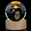 AWARDSEN 3D Meduse sfera di cristallo Jelly Fish Lampada di cristallo Regali per le donne Meduse Fermacarte Ornamenti in vetro Ornamenti animali Carino Figurine Regali
