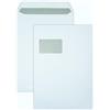 hoffnungsart Peal&Seal - 50 buste per spedizioni formato DIN C4, A4, strisce adesive con finestra, 324 x 229 mm, 100 g/m² (con finestra)