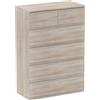 HOMCOM Comò 6 cassetti mobile da archiviazione senza maniglie design minimalista 80 x 39 x 115 cm legno naturale