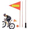 Generico 6 Ft Reflective Waterproof High-Visibility Bike Trailer Flag
