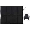 plplaaoo Tappetino campeggio pieghevole Tappetino stadio portatile leggero impermeabile per escursionismo Zaino in spalla Attività all'aperto Tessuto Oxford Nero 44x34x1 cm con custodia