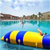 Generic Trampolino gonfiabile con pompa ad aria per divertimento in famiglia e attività ricreative acquatiche, perfetto gioco d'acqua all'aperto per bambini e adulti, durevole e facile da usare