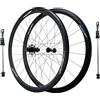 GEIRONV Set Ruote in Lega di Alluminio 700C Bici Strada 20/24 Fori | Cerchio Freno Ad Anello 4 Cuscinetti, 12 Velocità, Pneumatici 20-23C, Freno V/C A Bocca Francese