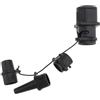 PACKOVE Adattatore Valvola Aria per Kayak Gonfiabile, Connessione | Adattatore Pompa Gonfiabile per Pagaia, Plastica Nera, Portatile, Tenuta Forte, Uso su Gommone