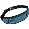 Generic LVJMJ - Cintura da corsa unisex, impermeabile, con tasche multiple e porta cuffie, cinghia regolabile per corsa, ciclismo, palestra, allenamento, Blu scuro, Classico
