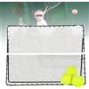 HEGGMKK Attrezzatura For La Pratica Del Tennis, Regolazione Della Palla Elastica | Rete Senza Nodi, Tubo Di Ferro Da 30 * 0,8 Mm, Rinforzo In Corda Elastica,