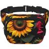 NImongt Sunflower Rose Print Square Double Layer Marsupio Unisex Casual Outdoor Escursionismo Ciclismo Corsa