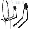 PH PandaHall 2pz Ganci da Parete in Metallo Nero per Garage Ganci Portautensili Pesanti con Fori Multipli per Appendere Bici Scala Scopa e Utensili Elettrici