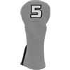 FITEGBAPY Copricapo in maglia antipioggia, per Driver/Fairway/Travel (grigio/nero)
