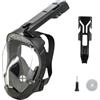 Lauviomify Maschera snorkeling adulto - Maschera subacquea adulti 180° antiappannamento con doppio flusso d'aria, supporto per fotocamera - Maschera snorkeling comoda per immersioni