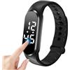 RANJIMA Orologio con sveglia con vibrazione, contapassi, con timer e 8 sveglie giornaliere, smartwatch fitness, orologio sportivo, tracker per attività all'aperto e al chiuso, corsa, arrampicata