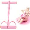 XPEX 1 PCS Attrezzo per addominali tutto in uno, elastici per allenamento, attrezzatura per sit-up, corda elastica a 6 tubi, attrezzo multifunzione per esercizi per le gambe (rosa)