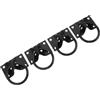 HOMOBABE 4 Pezzi Elemento a Croce in Ferro Nero Design Robusto con Montaggio Incluso, per Recinto e Spazi Esterni per Prevenire Fughe