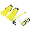 VOSAREA Set da Snorkeling per Vacanze Estive Occhialini | Piede 30-35, Tubo, Pinne Leggere, Piscina e Spiaggia, Visione Panoramica, Ingresso Acqua Ridotto