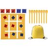 Baoblaze Gioco Lancio Morbido Set Noughts And Crosses Tris Tappeto Sacchetti Bersaglio con Ganci Agli Angoli E Sacca a Coulisse Adatto per Attività All'aperto Spiaggia Eventi Familiari