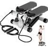 QUUGAR Mini stepper fitness con contatore LCD e 2 cinghie estensibili (bianco)