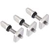 plplaaoo Vite per tavola da surf Viti per pinna scorrevole in acciaio inossidabile 304 di alta qualità per tavole da surf longboard gonfiabile Argento 3 cm Confezione da 3