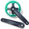 tylxayoxa Guarnitura Quadrata for Mountain Bike 152mm/165mm/170mm con Corona 104 BCD 30T 32T 34T 36T 38T, Pedivella MTB in Lega di Alluminio, Corona Rotonda E Pedivella, Abbinata