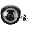 Generico Luce Anteriore per Scooter Elettrico Luce per Monopattino Elettrico Plastico Nero 48-60v Clacson e Bici Elettrica