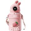 Goutdori Borraccia per Bambini in Acciaio Inossidabile, Borraccia per Ragazze da 500 ml con Smart Te