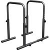 GORILLA SPORTS® Dip Parallele Regolabili 80-100 cm, Max 500 kg, Acciaio | Barre per dip regolabili in larghezza 40-60 cm e altezza su 5 livelli, con maniglie antiscivolo e struttura stabile