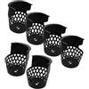 ibasenice 6 Pezzi Tasca per Tavolo da Biliardo Borsa Rete per Biliardo Nero PVC 16,00x14,00x11,00 Cm e Pool Table
