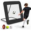 Mechprip Rebounder - Rete di rimbalzo regolabile in 6 posizioni | Bordo protettivo e picchetti in ferro, robusto telaio pieghevole e trasportabile, accessorio da allenamento per il calcio