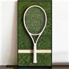 Generic Cornice decorativa per sala da tennis, supporto da parete per racchette (80