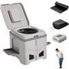 TABKSOLA WC da campeggio pieghevole con coperchio, WC da campeggio portatile in PP (30 x 30 x 35 cm) fino a 150 kg, toilette mobile per auto con sacchetti per WC, toilette a secco multifunzionale per