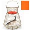 Realure Nassa Da Pesca in Acciaio Zincato, Pieghevole Nassa da Pesca Mare | Cesto Galleggiante per Pesci 37 X 30 cm, Nassa Da Pesca Portatile E Robusto per Anguille, Aringhe, Gamberetti E Granchi