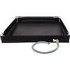 Striegro Piatto Doccia Portatile, Base Doccia da Campeggio Pieghevole con Tubo di Scarico Staccabile per Box per, Esterni ed Interni, Nero.