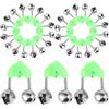 Angoily 50 Pezzi Campanello per Canna da Pesca Clip per Canna da Pesca in Plastica e Rame Verde Allarme Acustico Facile Installazione per Canne e Canne da Mare