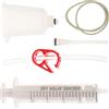 Ciieeo 5 Pezzi Kit Spurgo Freni Bici Idraulici, Attrezzo Set Riparazione | Mountain Bike e Road Bike, Plastico Bianco, Siringa e Imbuti Colore Casuale