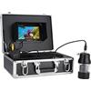 LLOOPK Cercatore di Pesci, 7 Pollici DVR. Recorder 20m 50m 100m Videocamera da Pesca Subacquea Finder IP68. Impermeabile 38. Le. Telecamera Rotante DS a 360 Gradi(F8200DB-2L-100M)