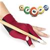 ITODA Guanti da biliardo per mano sinistra Guanti elastici da biliardo resistenti all'usura 3 dita Guanti da spettacolo sportivi