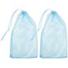 TOVINANNA 2 Pezzi Borsa per Punte da Balletto in Rete Traspirante con | Poliestere Leggero, Formato 11x6, Azzurro Chiaro, per Studio e Spettacoli