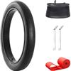 QiYueZaiYe Pneumatico grasso per bici elettrica 20/26x4, protezione antiforatura, pneumatici ad alta aderenza per tutti i terreni con tubi, leve e fodere per MTB/E-Bike/Triciclo/bici pieghevoli, design del