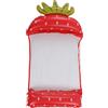 plplaaoo Amaca Gonfiabile Acqua Lettino Galleggiante Sedia Galleggiante Multifunzionale Zattera da Nuoto Accessorio per Piscina Modello Fragola per Piscina Spiaggia Eco-friendly PVC 145x64