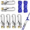 BUTBU Tiranti Corda con Tenditori, Ancoraggio in Paracord, 8pz-Argento | Ideale per Fissare Tende Campeggio, Teloni, Barche e Carichi Camion. Pratico per Casa, Viaggi e Attività All'Aperto