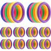 CLISPEED 60 Pezzi Anelli di Plastica per Gioco delle Bottiglie, Leggeri e Sicuri, Design Ergonomico per Feste in Famiglia e Giochi All'aperto