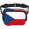 NImongt Bandiera della Repubblica Ceca Stampa Piazza Doppio Strato Marsupio Unisex Casual Outdoor Escursionismo Ciclismo Corsa