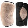 Gettimore Ginocchiere invernali foderate in pile doppio strato ispessito per tempo freddo, passeggiate, ciclismo, sport all'aria aperta, protezione bianca (marrone)