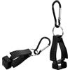 HEMOTON Clip Cintura in Plastica Gancio Fisso Nero, 2 Pezzi | Lega di Alluminio, Design Semplice, per Hiking e Accessori Bagaglio Fai-da-te