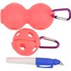 plplaaoo Porta pallina da golf Custodia protettiva in silicone Borsa doppia e singola con portachiavi Penna da disegno per appassionati di golf sacche e cinture da golf
