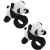 Angoily 2 Pezzi Decorazione Manubrio Bici Panda Peluche per Bici da Strada e