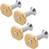 TOYANDONA 4 Pezzi Kit di Bulloni e Dadi in Ottone per Sport Acquatici, Fissaggio Sicuro per Tavole a Motore e Hydrofoil, Protezione Piste con Viti in Acciaio Inox 1.80x1.40x0.80 Cm