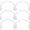 SHINEOFI 6 Pezzi Supporto Angolare per Borsa da Biliardo in Plastica Bianco Facile Installazione, Kit per Tasche da Biliardo per Tavoli da Casa e Club